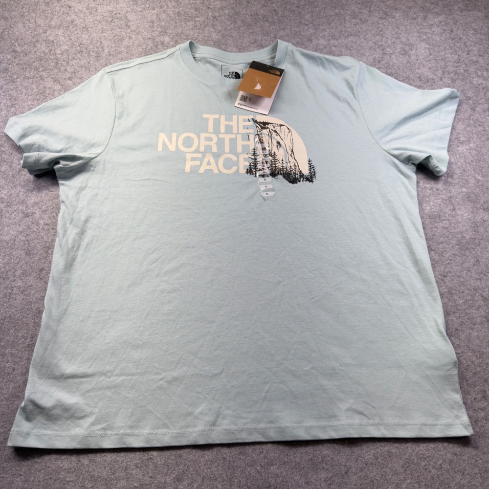 The North Face T-Shirt Mens XL Blue New Circular Design Half Dome Graphic
